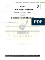 Commercial Studies Mock Test 3 (Questions)