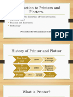 Introduction To Printers and Plotters FF