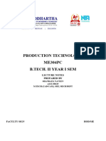 Production Technology Lecture Notes 2022-23 - New