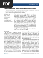 Optimized Biodiesel Production From Jatr