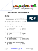 Grade 8 Natural Sciences NS June Paper and Memo 2024 THE SMI LFBBQL