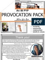 Provocation Pack Who We Are