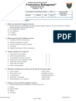 Evaluacion Bimestral Religion 2023