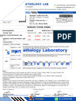 Positive Dengue Fever Test Report Format Example Sample Template Drlogy Lab Report