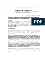 Resolucion Gerencia Nº003 Sub Division de Lote