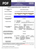 Udyam Registration Certificate