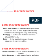 Bolts and Power Screws Formulas PDF