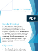 Standard Costing Performance Management System