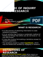 Nature of Inquiry