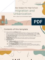 Social Studies Subject For High School - 11th Grade - Immigration and Urbanization XL by Slidesgo