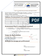 Cours Lycée Pilote - Chimie - Avancement D'une Réaction Chimique - Bac Sciences Exp (2017-2018) MR BEN MARAI Achraf