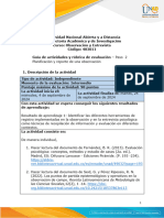 Guía de Actividades y Rúbrica de Evaluación - Unidad 1 - Paso 2 - Planificación y Reporte de Una Observación