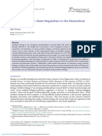 Synthetic Biology State Regulation in The Biomedical Context