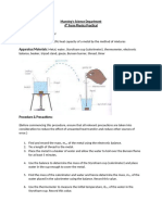 4th Form Physics Practical - SHC