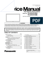 Panasonic Th-65vx100u Th-65vx100e Chassis Gpf11d Plasma TV SM
