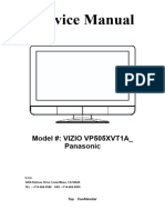 Vizio Vp505xvt1a - Panasonic Plasma TV SM