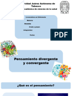 Pensamiento Divergente y Convergente