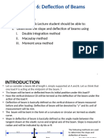 Lecture 6 Deflection of Beams