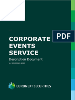 Ca4u - Euronext Securities Corporate Events Service v2.0 December 2023