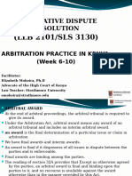 SLS 3130 Slides Arbitration Slides Wk9 Revised