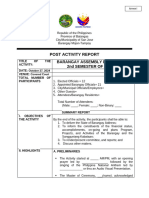 Annex I Post Activity Report Template