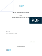 Trabalho de Macroeconómia: M2: Contabilidade e Finanças