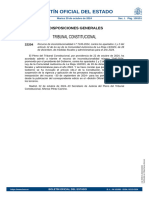 Boletín Oficial Del Estado: Tribunal Constitucional