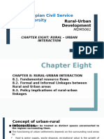 Chapter 8 - Rural - Urban Interaction