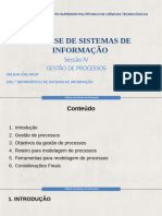 Análise de Sistemas de Informação - Sessão IV