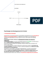 Développement Psychomoteur de L'enfant Et de L'adolescent