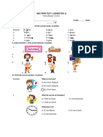 Mid-Term Test 1 (Semester 1)