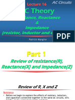 Lecture 16 Resistance Reactance&Impedance R L C Ac Theory