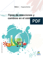 Tipos de Reacciones y Cambios en El Sistema: Química