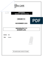 EC Geography Grade 10 November 2020 P1 and Memo