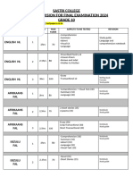 Scope For FINAL Exam Grade 10 2024 - TERM 4