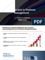 Introduction To Business Management 1