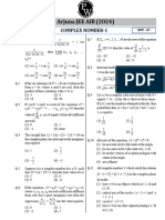 Complex Number (1) - DPP 07 (Of Lec 09) - Arjuna JEE 2024