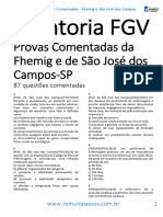 Mentoria FGV - Provas Comentadas Da Fhemig e São José Dos Campos