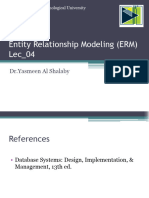 Lec - 04 - Entity Relationship Modeling ERM