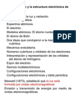 Teoría Cuántica y La Estructura Electrónica de Los Átomos