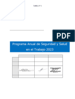 Programa Anual de Seguridad y Salud en El Trabajo 2023: Tarea #1