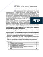 Dosificacion Proyecto para Desarrollo Endogeno I Semestre