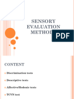 Sensory Evaluation Methods - Difference Tests