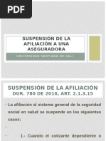 E. Quinta. Suspension Afiliacion - Contributivo