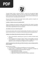 3er Llamado Esquema Horario Proceso de Admisión 2025