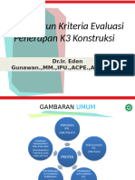 Menyusun Kriteria Evaluasi Penerapan K3 Konstruksi