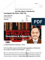 Questions & Answers by Justice v. Ramkumar - Investigation by Pol