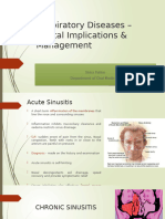 Respiratory Disorders and Dental Implications-Management