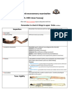 Upper Lib Neuro Sensory Examination