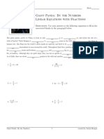 Giant Panda: by The Numbers Linear Equations With Fractions: Directions